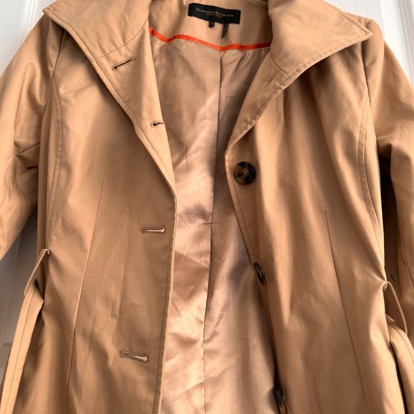 Donna Karan Women's Double-breasted Hooded Trench Coat - Picture 4 of 11